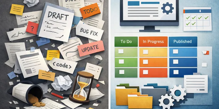 Editorial hero image for the core concept of this post. 7 rules to lock down before operating a technical blog